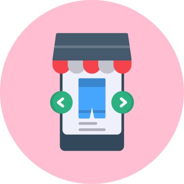 Cep telefonu. Web simgesi basit illüstrasyon