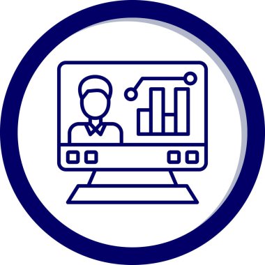 Harita simgesi olan dizüstü bilgisayar. ince daire tasarımı. vektör illüstrasyonu.