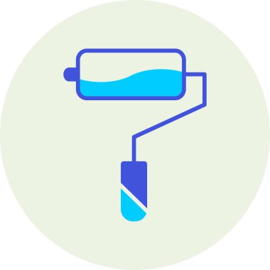 fırça boyama simgesi düz stil