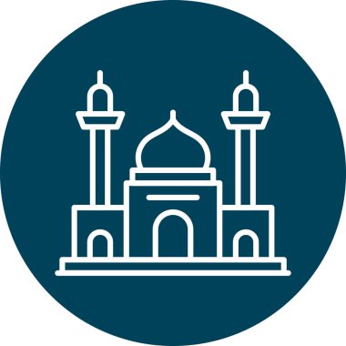 Cami simgesinin vektör illüstrasyonu