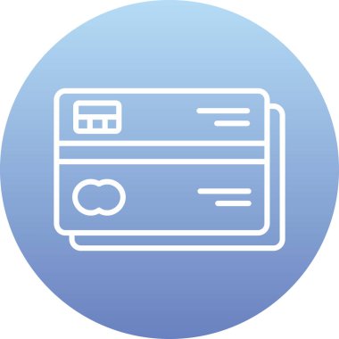 Kredi kartı ikonu. vektör illüstrasyonu