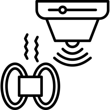 CCTV kamera simgesi vektör illüstrasyonu