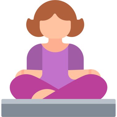 Meditasyon. Web simgesi basit illüstrasyon