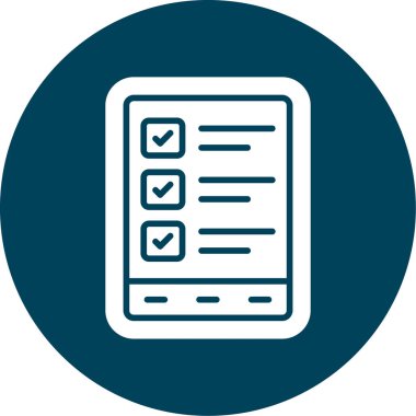 Kontrol listesi simgesi vektör illüstrasyonu