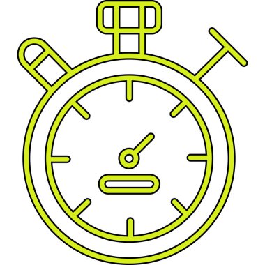 Saat kronometre simgesi. beyaz arkaplanda izole edilmiş zaman kronometre vektör renk düz tasarımı