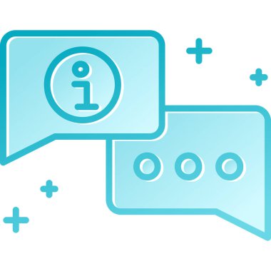 İletiler ve simgeler vektör illüstrasyon tasarımı ile sohbet iletisi