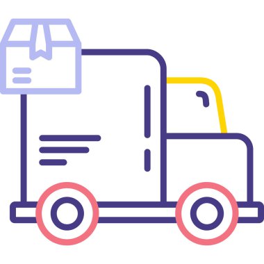 Kamyon. Web simgesi basit tasarım