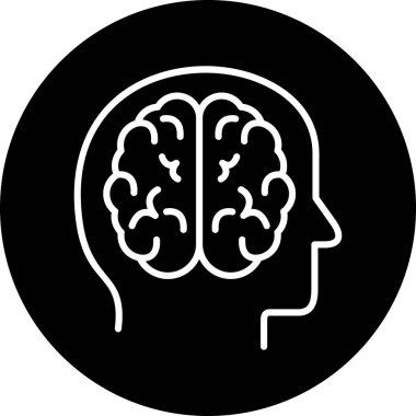 beyin ikonu vektör illüstrasyonu