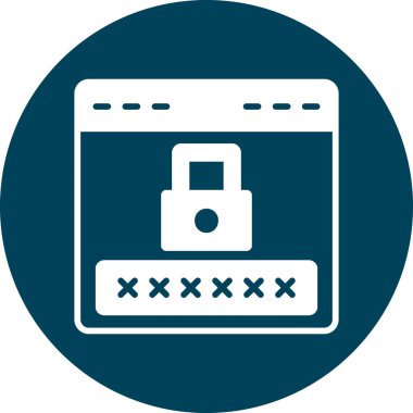 internet güvenlik vektörü simgesi modern basit tasarım