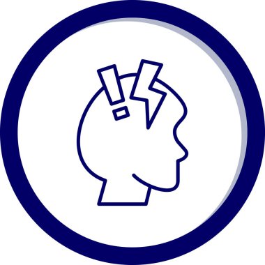 Beyin. Web simgesi basit illüstrasyon