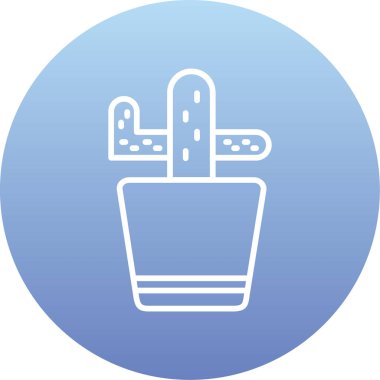 Kaktüs simgesi vektör illüstrasyonu