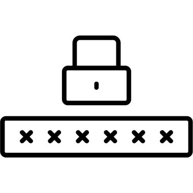 Kilitli vektör simgesi. Basit tasarım