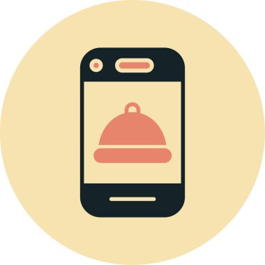 Cep telefonu. Web simgesi basit illüstrasyon