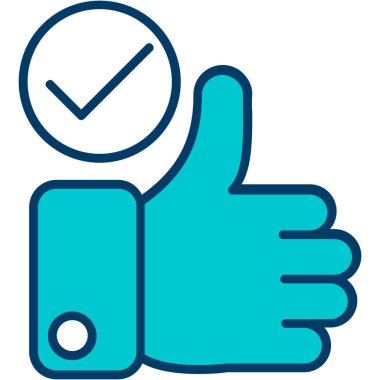 başparmak aşağı simgesi, basit vektör illüstrasyonu