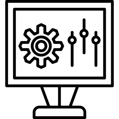 Web ayarı simgesi, vektör illüstrasyonu