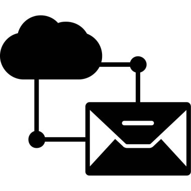 e-posta vektörü düz simgesi