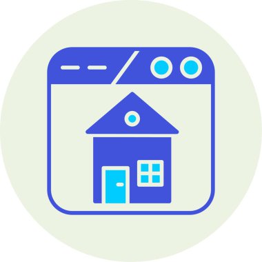 Ev. Web simgesi basit illüstrasyon