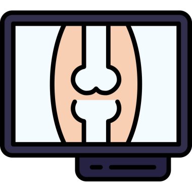 İnsan eli simgesi olan dizüstü bilgisayar ekranı. vektör illüstrasyonu