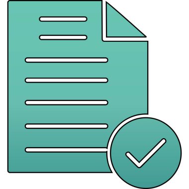 kontrol listesi simgesi. Basit resimleme