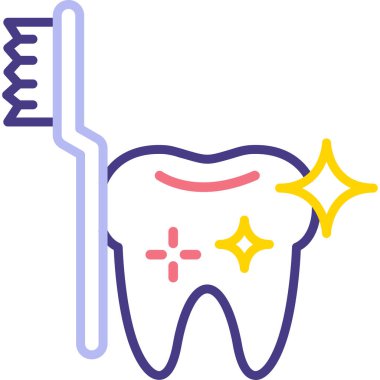 diş simgesi vektör illüstrasyonu