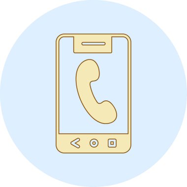 Telefon simgesi vektör illüstrasyonu