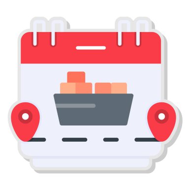 kargo taşıma simgesini düz bir şekilde teslim et