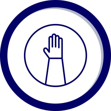 Avuç içi simgesi çizimi