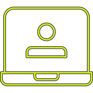 Dizüstü bilgisayar simgesi vektör çizimi