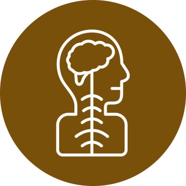 beyin ikonu vektör illüstrasyonu