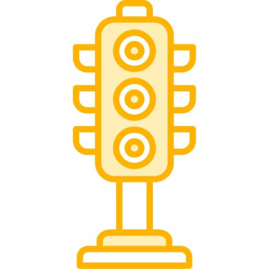 Trafik ışığı simgesi, vektör illüstrasyonu