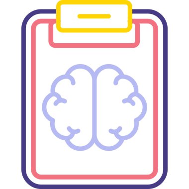 Beyin vektör simgesi modern illüstrasyon