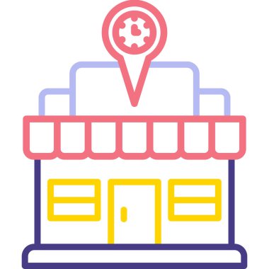 Konum pin vektör simgesi