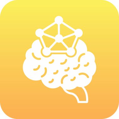 beyin ikonu vektör illüstrasyonu