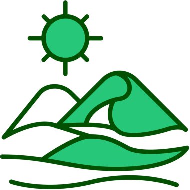 vektör dağ simgesi illüstrasyonu