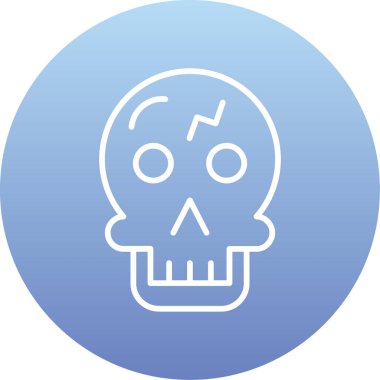 Cadılar Bayramı kafatası. Web simgesi basit illüstrasyon