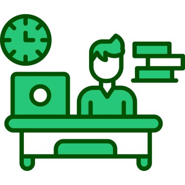 Dizüstü bilgisayarı olan adamın vektör çizimi