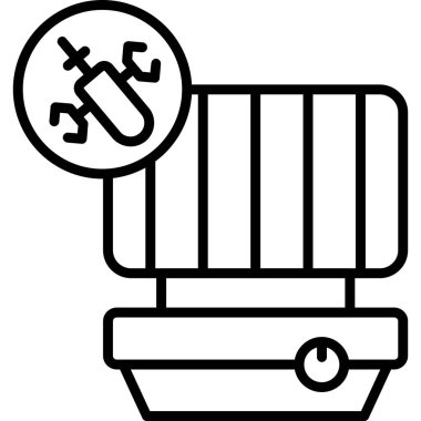 Çekiç simgesinin vektör illüstrasyonu