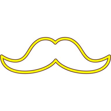 Bıyık ve sakal ikonu vektörü. özet çizimi