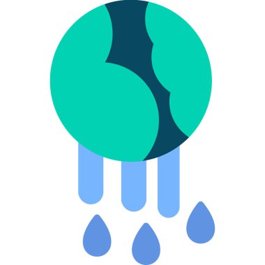 Yağmur. Web simgesi basit illüstrasyon