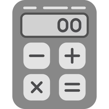 Hesap makinesi matematik simgesi. Web tasarımı için hesap makinesi vektör simgesinin basit çizimi