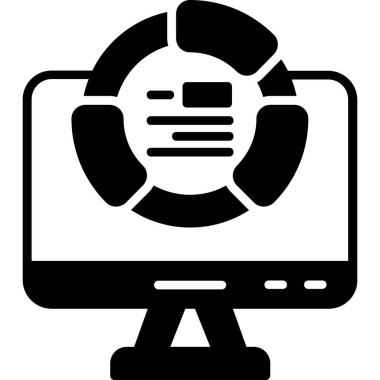 Veri analiz simgesi, vektör illüstrasyonu