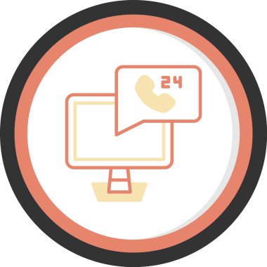 Çağrı merkezi ikon vektör illüstrasyonu