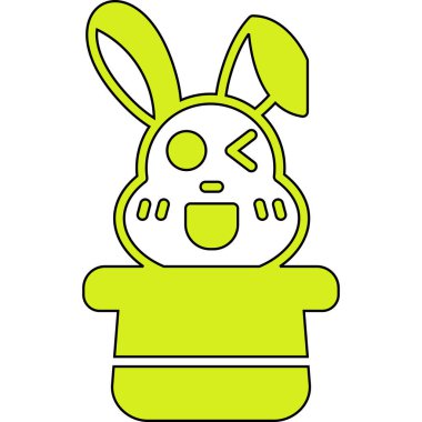 Şirin Paskalya tavşanı simgesi