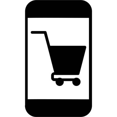 Alışveriş arabası simgesi, vektör illüstrasyonu