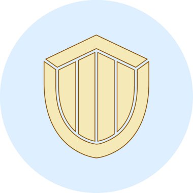 Kalkan. Web simgesi basit illüstrasyon