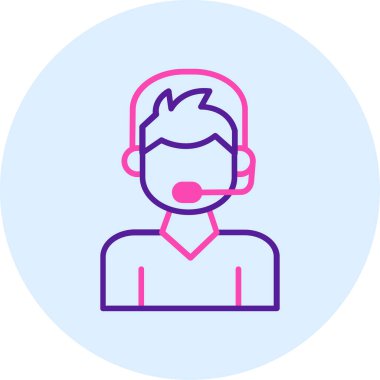 Çağrı merkezi. Web simgesi basit illüstrasyon