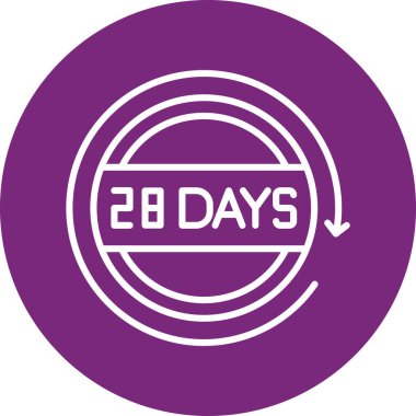 Beyaz arkaplanda 27 günlük simge