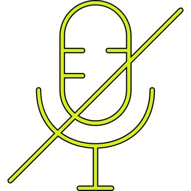 Mikrofon. Web simgesi basit illüstrasyon