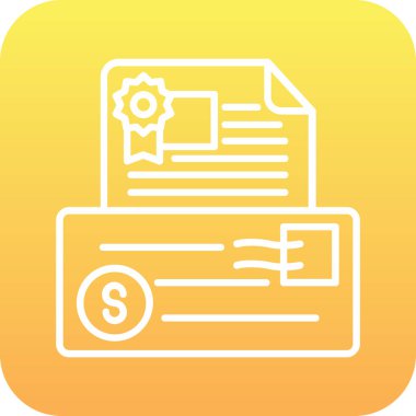 Kredi kartı vektör illüstrasyonlu belge