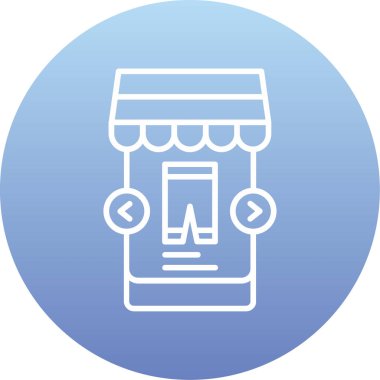 Dükkan. Web simgesi basit illüstrasyon